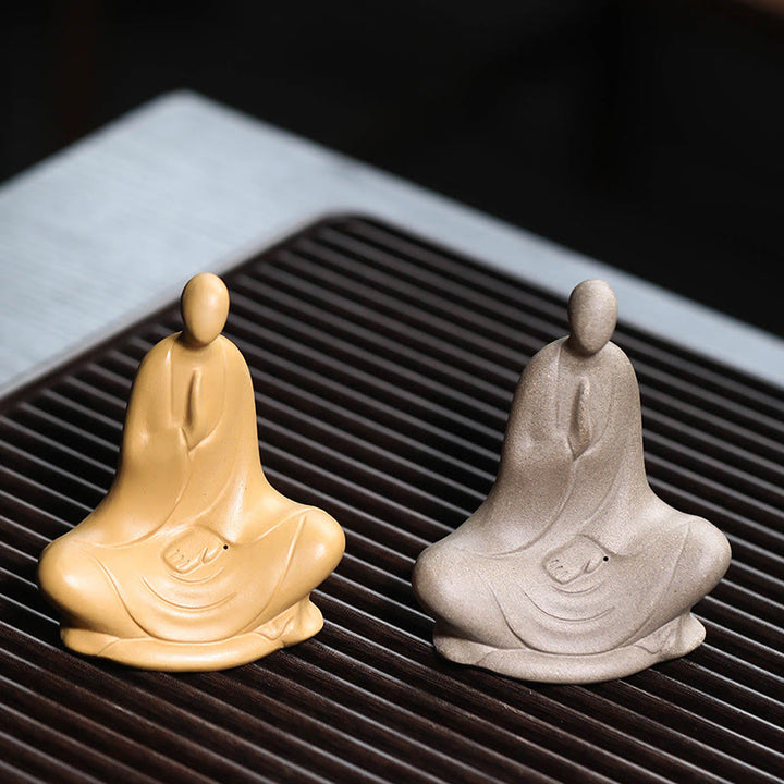 Estatua de cerámica de Buddha Stones de Buda, decoración zen para el hogar, 5 x 2,5 x 5,3 cm - image 13