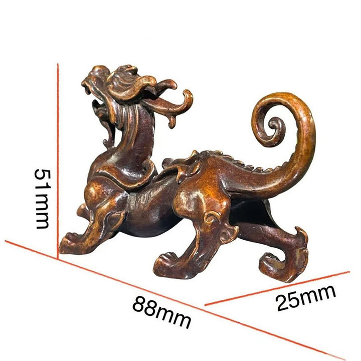 Buddha Stones pequeñas de aleación PiXiu, decoración para la riqueza y la suerte, 9,2 x 2,4 x 5,2 cm - image 11