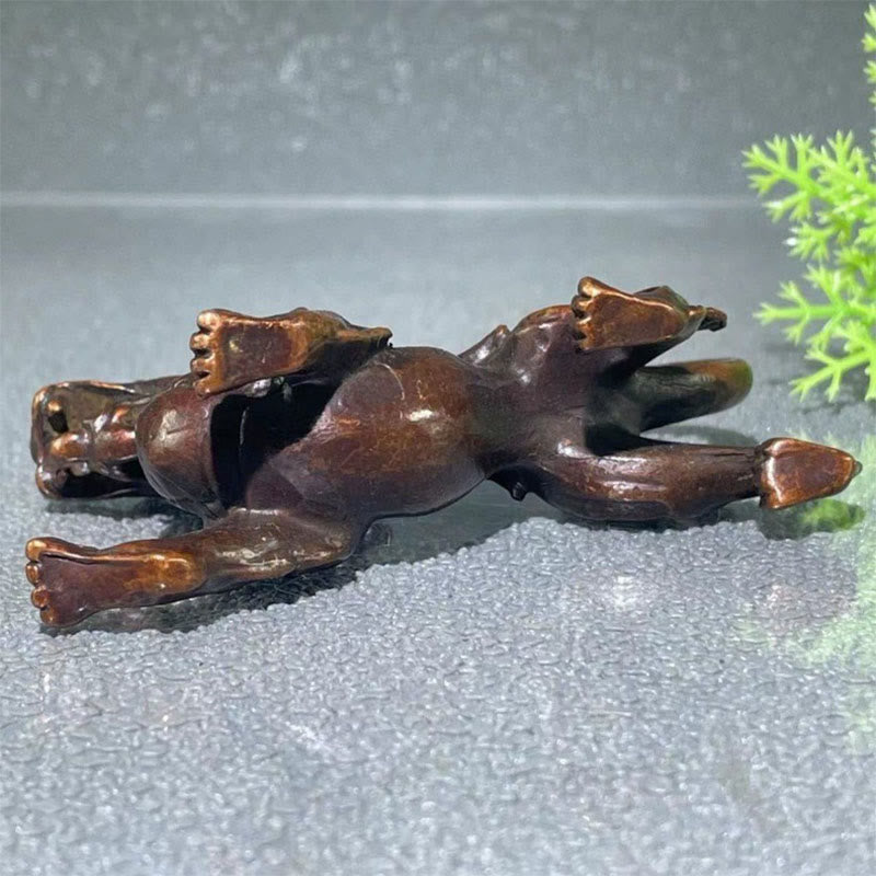 Buddha Stones pequeñas de aleación PiXiu, decoración para la riqueza y la suerte, 9,2 x 2,4 x 5,2 cm - image 6