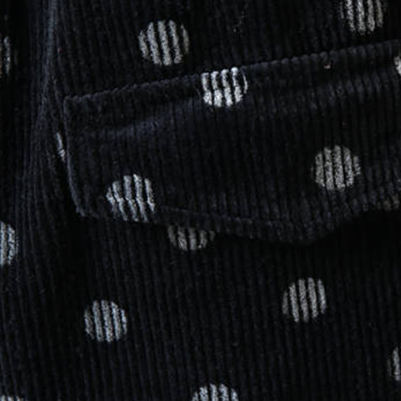 Pantalones harén de pana con estampado de lunares y bolsillos para mujer de Buddha Stones para el otoño - image 15