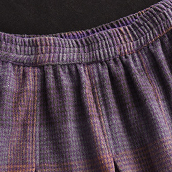 Falda térmica de algodón con estampado a cuadros de invierno para mujer de Buddha Stones, de 7-8 de largo y bolsillos - image 6