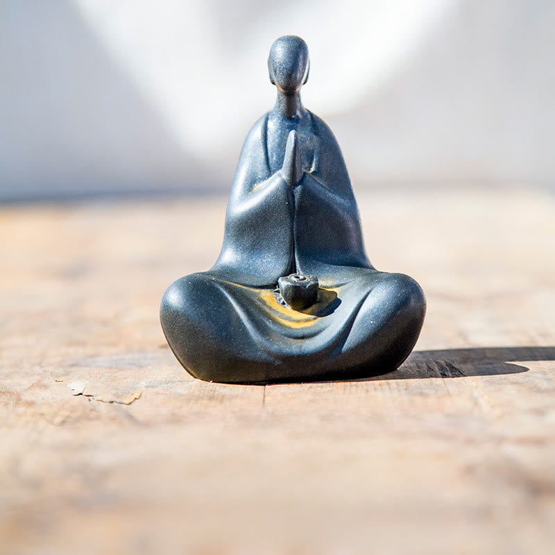 Estatua de Buddha Stones de resina fundida con óxido de hierro en polvo, hecha a mano, sin forma, 11,5 x 9 x 6,5 cm - Buda 11,5*9*6,5 cm - image 0