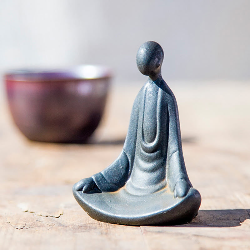Estatua de Buddha Stones de Buda, de resina fundida con polvo de hierro y óxido, decoración - image 2