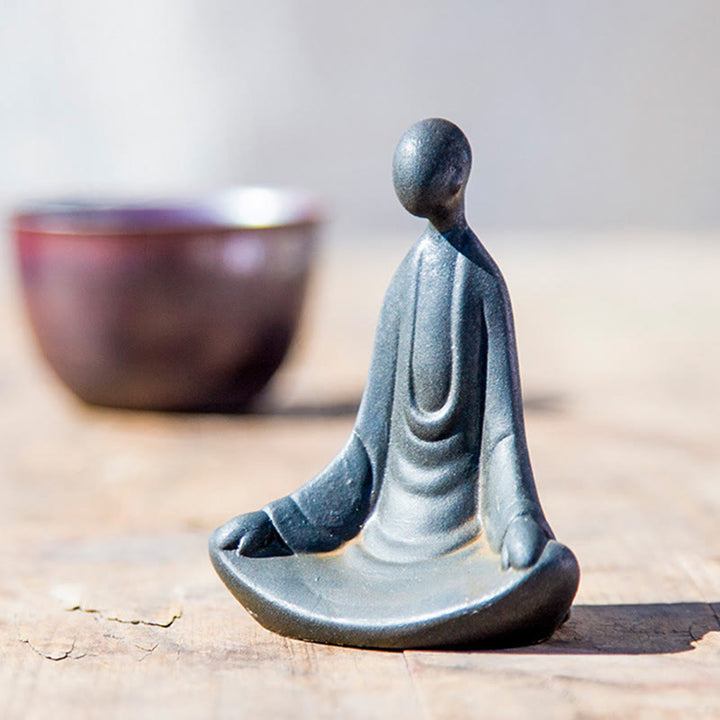 Estatua de Buddha Stones de Buda, de resina fundida con polvo de hierro y óxido, decoración - image 2