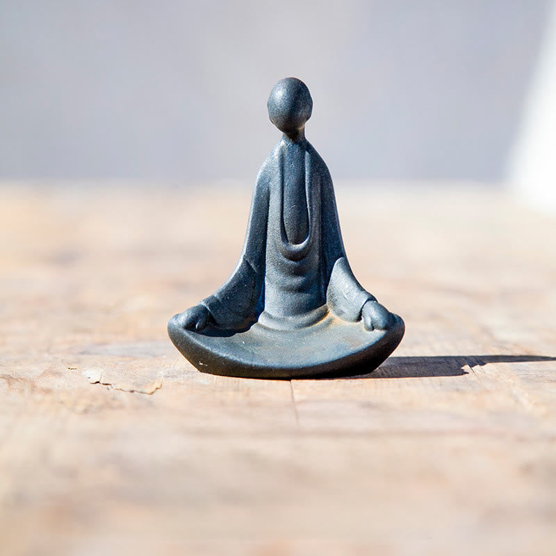 Estatua de Buddha Stones de Buda, de resina fundida con polvo de hierro y óxido, decoración - Buda 9,5*7,5*5,5 cm - image 0