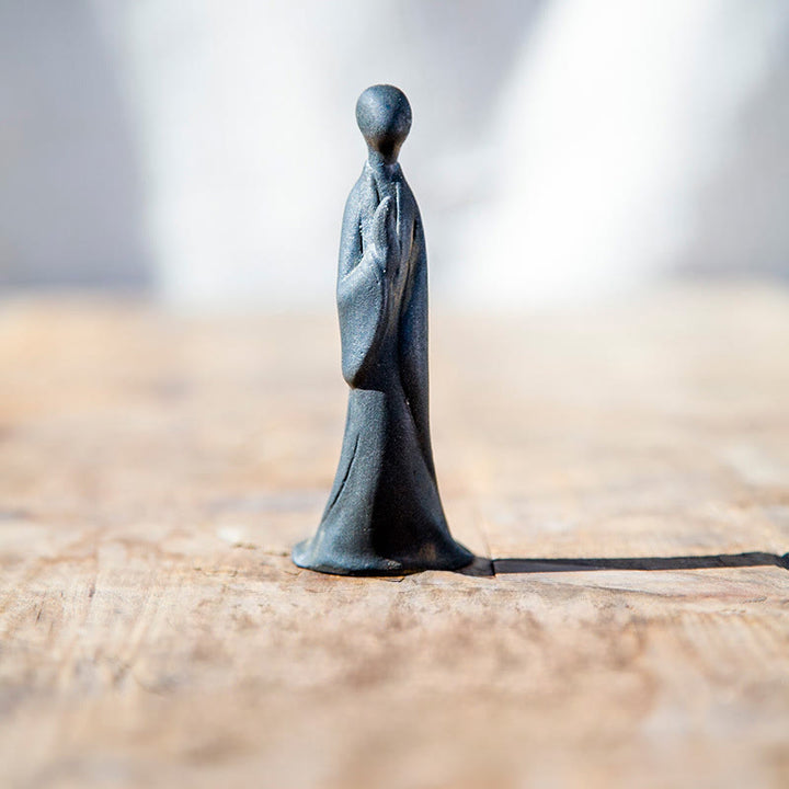 Estatua de Buddha Stones de Buda, de hierro fundido en polvo, de resina y óxido, decoración - Buda 11*4*5 cm - image 0