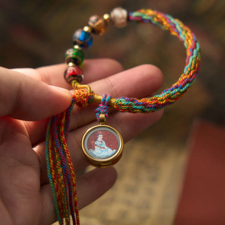 Pulsera de hilo con bendición de cinabrio y Buddha Stones de Buda Thangka del zodíaco chino - image 5