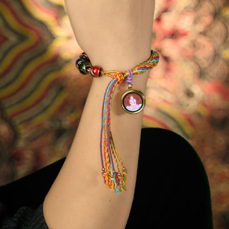 Pulsera de hilo con bendición de cinabrio y Buddha Stones de Buda Thangka del zodíaco chino - image 22