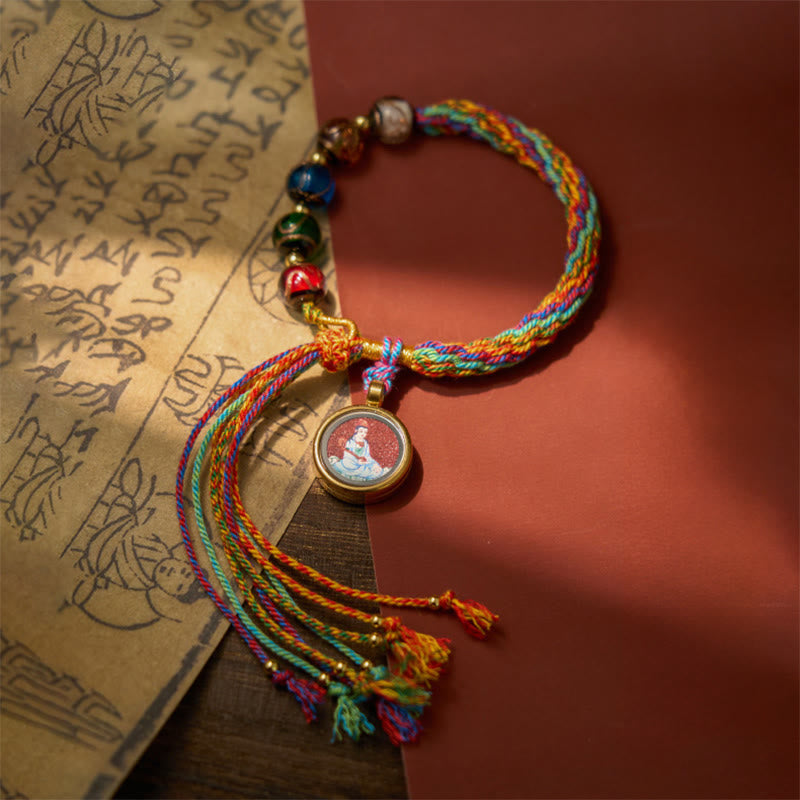 Pulsera de hilo con bendición de cinabrio y Buddha Stones de Buda Thangka del zodíaco chino - image 3