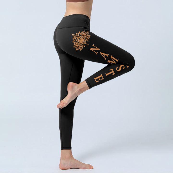 Buddha Stones Mallas de yoga Namaste Lotus Shape para mujer - image 3