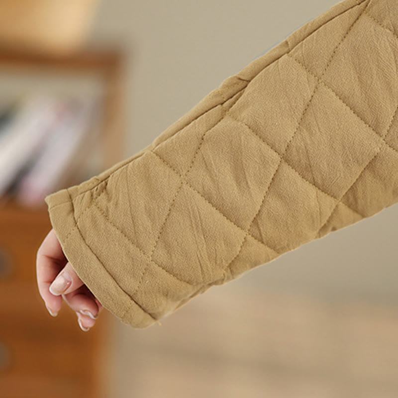 Chaqueta de Tai Chi Zen de manga larga con bolsillos y relleno de algodón para mujer Buddha Stones - image 13