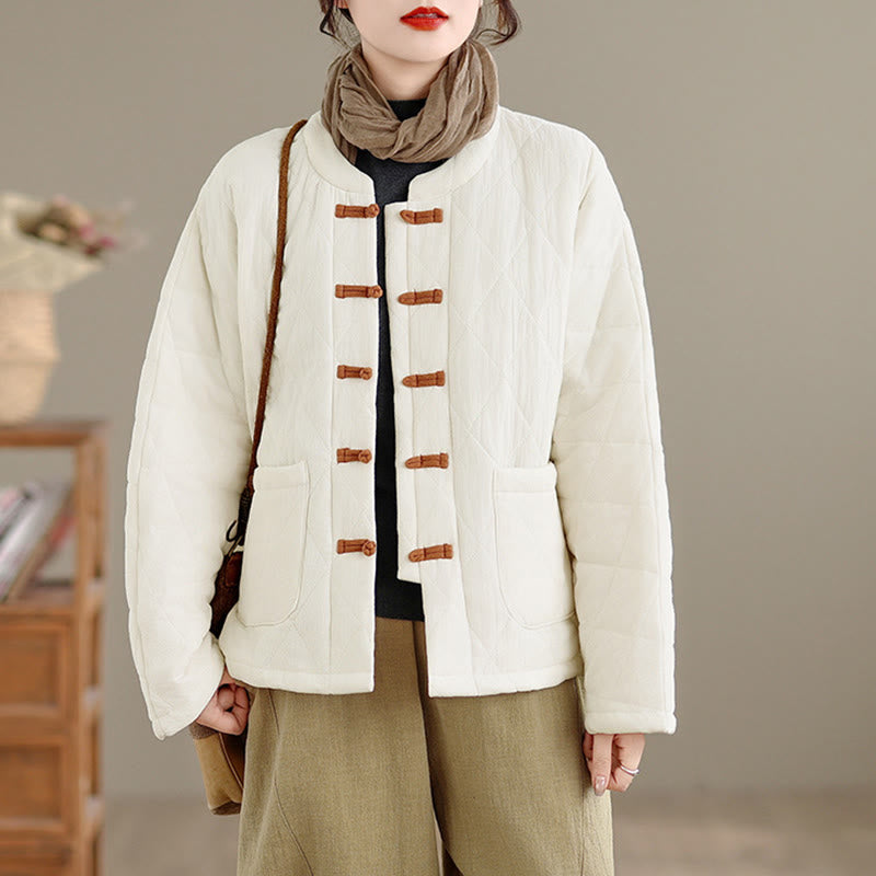 Chaqueta de Tai Chi Zen de manga larga con bolsillos y relleno de algodón para mujer Buddha Stones - image 20