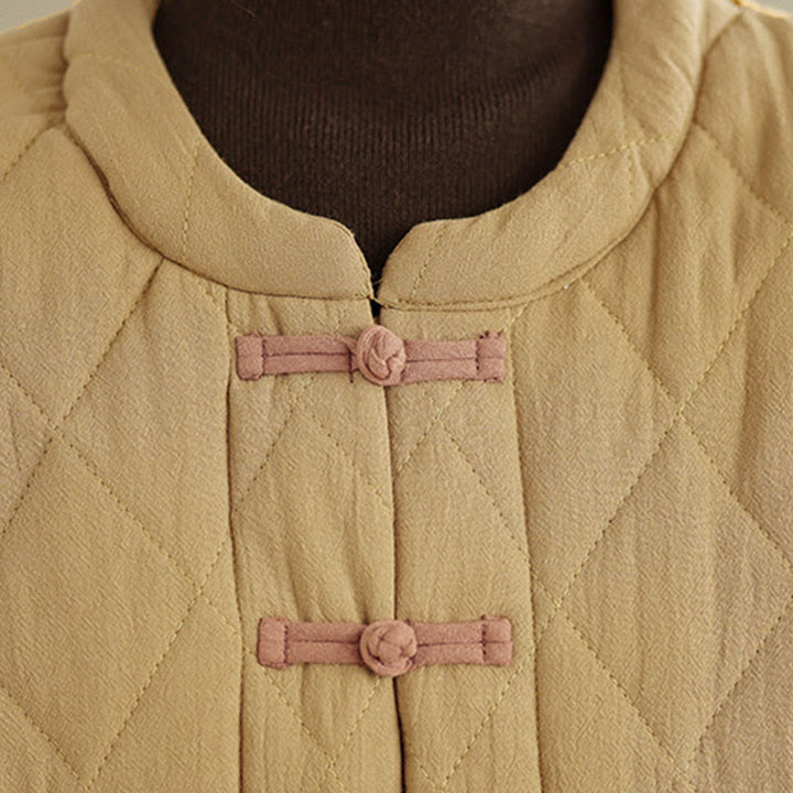 Chaqueta de Tai Chi Zen de manga larga con bolsillos y relleno de algodón para mujer Buddha Stones - image 12