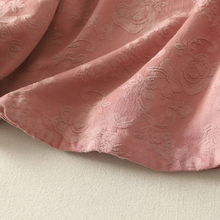 Camisa de manga larga de algodón zen para mujer con diseño jacquard liso de Buddha Stones de primavera - image 18