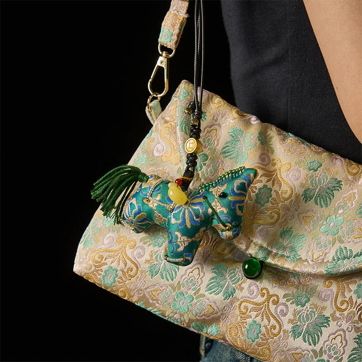 Buddha Stones , Año de la Canción del Caballo, Brocado de Seda, Decoración Colgante de Tesoro de Cuatro Lados - image 4