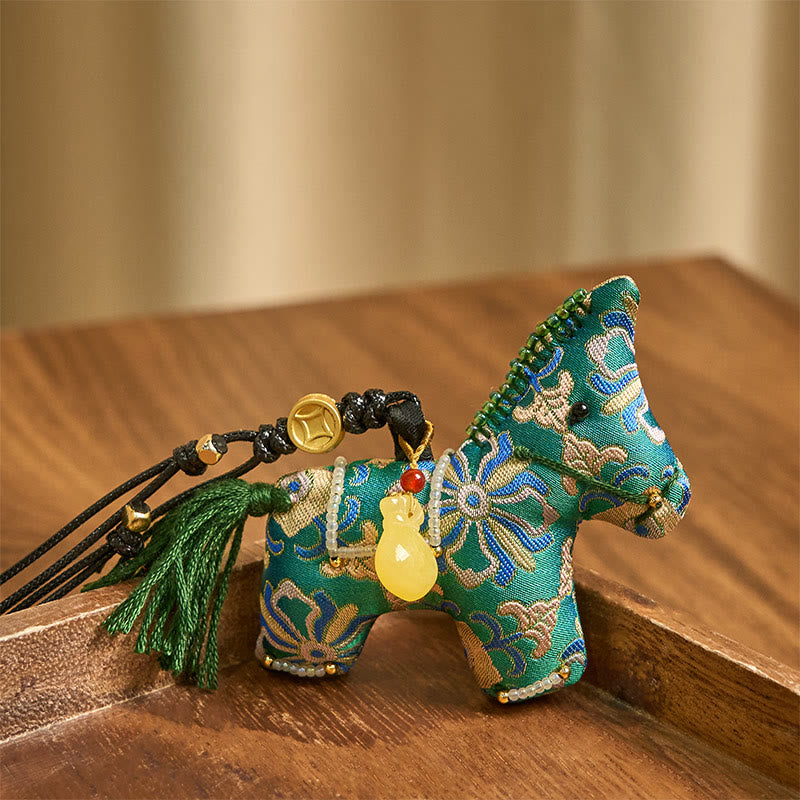 Buddha Stones , Año de la Canción del Caballo, Brocado de Seda, Decoración Colgante de Tesoro de Cuatro Lados - image 2