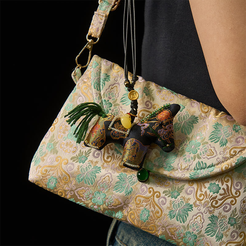 Decoración colgante con brocado de seda y lirio de Buddha Stones , Año de la Canción del Caballo - image 4