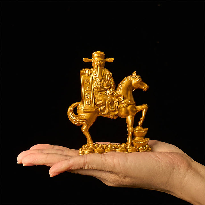 Buddha Stones "Hazte Rico Ahora" Año del Caballo Dios de la Riqueza Lingotes Prosperidad Aleación Decoración del Hogar - image 1