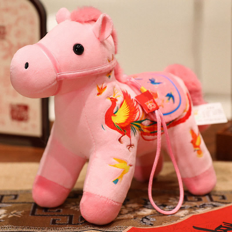 Muñeco de Buddha Stones del año del caballo, bambú, dragón, loto y fénix, para decoración del hogar. - Caballo Fénix Rosa - 20 centímetros - image 18