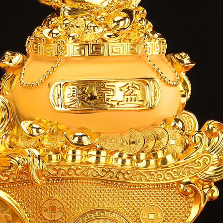 Buddha Stones "Buena Fortuna" Cuenco del Tesoro del Año del Caballo Lingotes Resina de Riqueza Decoración del Hogar - image 10