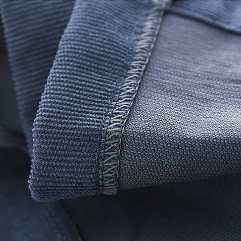 Vestido midi de pana de manga larga con botones lisos y bolsillos, con estampado de Buddha Stones Fall - image 10