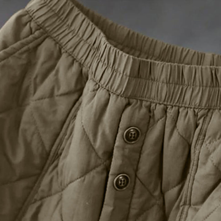 Falda térmica acolchada de algodón liso Buddha Stones para mujer, de 7-8 pulgadas de largo, con bolsillos - image 3