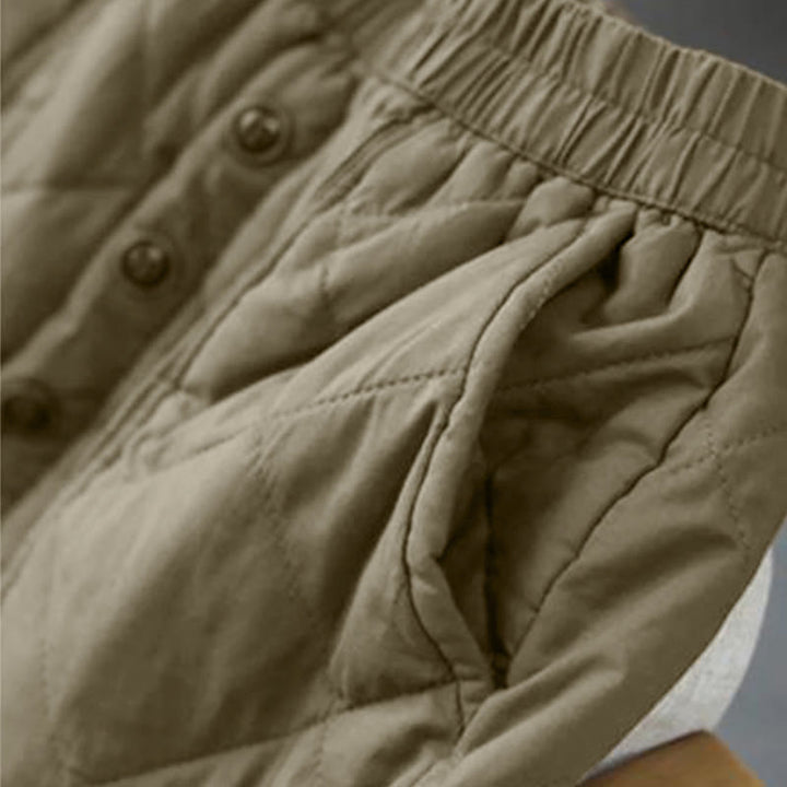 Falda térmica acolchada de algodón liso Buddha Stones para mujer, de 7-8 pulgadas de largo, con bolsillos - image 6