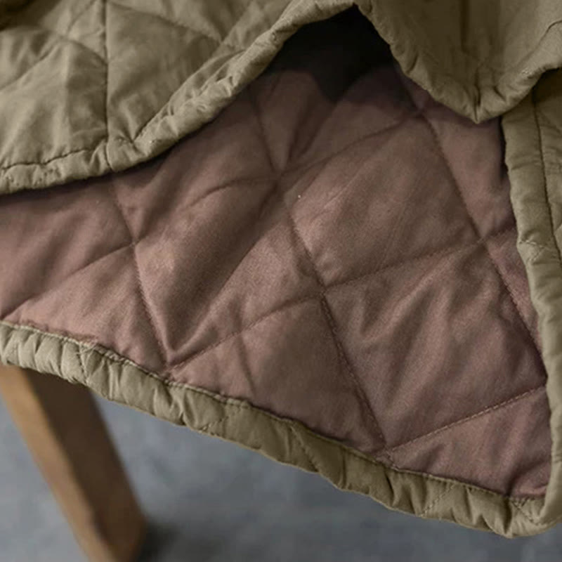 Falda térmica acolchada de algodón liso Buddha Stones para mujer, de 7-8 pulgadas de largo, con bolsillos - image 8