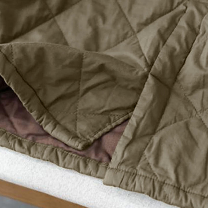 Falda térmica acolchada de algodón liso Buddha Stones para mujer, de 7-8 pulgadas de largo, con bolsillos - image 7