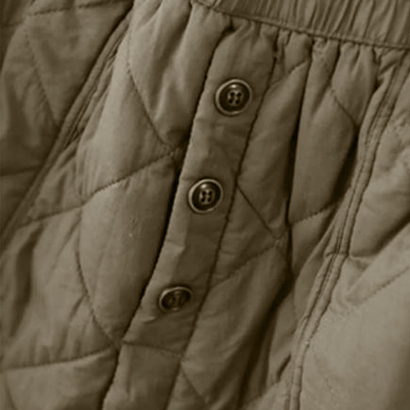 Falda térmica acolchada de algodón liso Buddha Stones para mujer, de 7-8 pulgadas de largo, con bolsillos - image 5