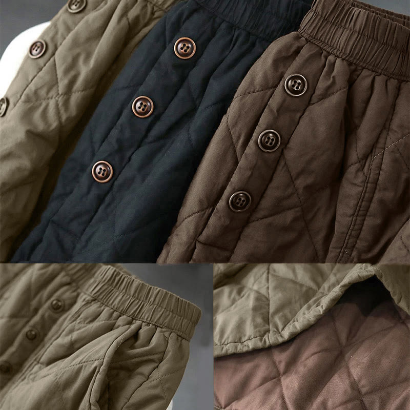 Falda térmica acolchada de algodón liso Buddha Stones para mujer, de 7-8 pulgadas de largo, con bolsillos - image 16