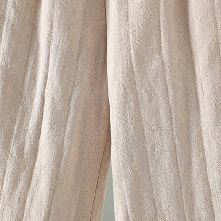 Pantalones térmicos de pierna ancha hasta el tobillo para mujer, con estampado de Buddha Stones, acolchados, de algodón jacquard y con bolsillos. - image 16