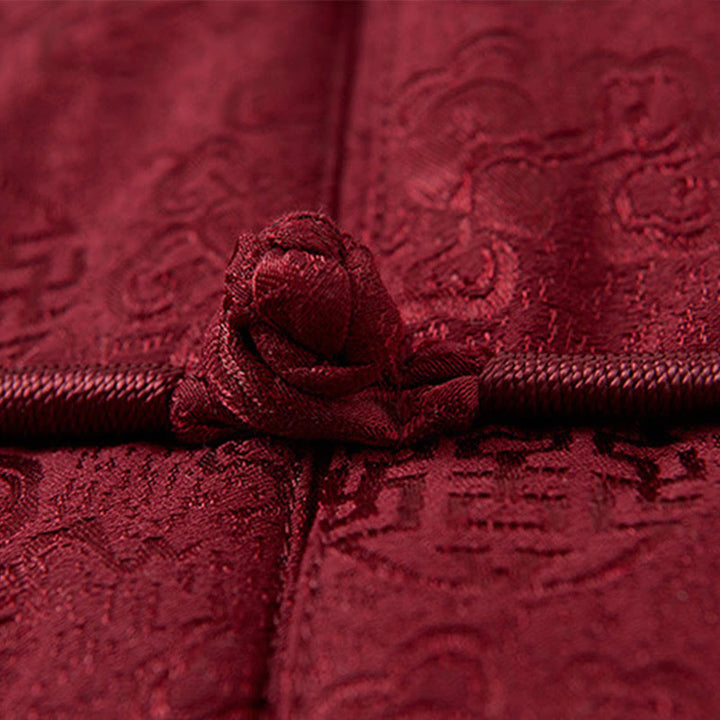 Chaqueta de traje Tang para hombre, de manga larga, cuello alto, con bordado de Buddha Stones y bolsillos. - image 5