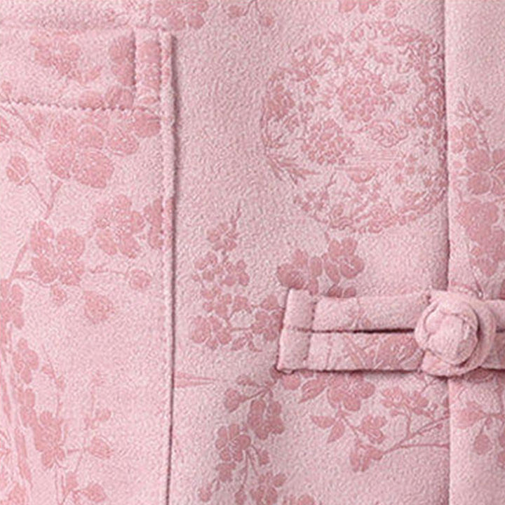 Chaqueta de algodón para hombre de manga larga con botones de bambú y estampado jacquard de otoño con Buddha Stones y bolsillos - image 16