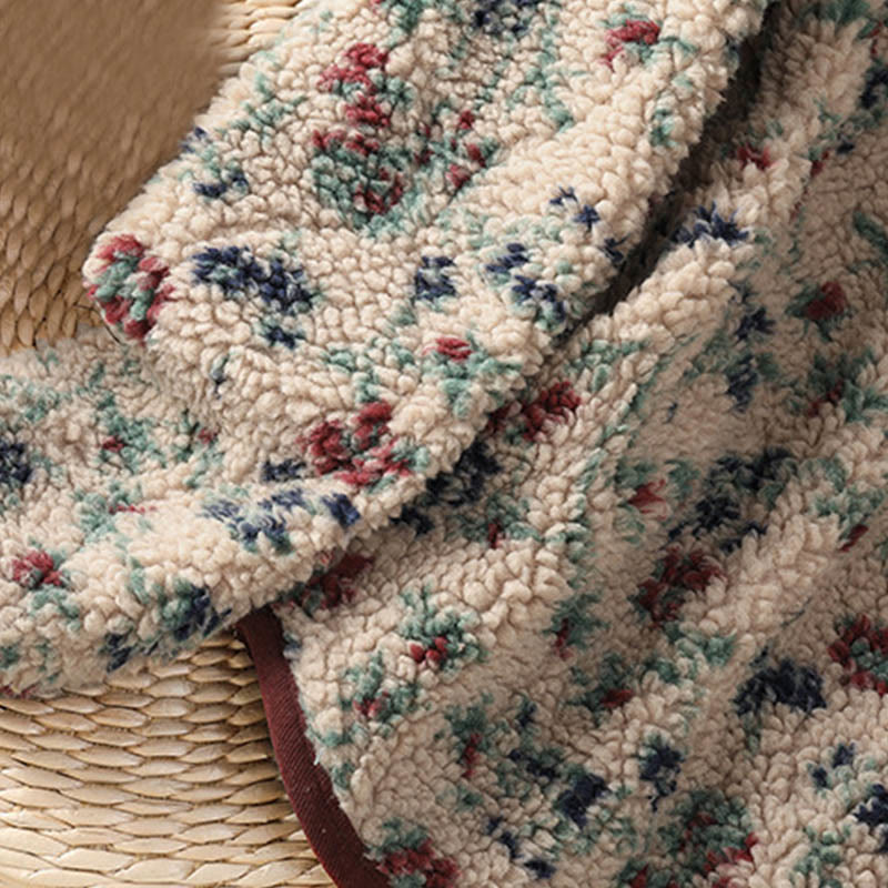 Chaqueta térmica de manga larga con botones y estampado floral para mujer de Buddha Stones , confeccionada en algodón. Incluye bolsillos. - image 9