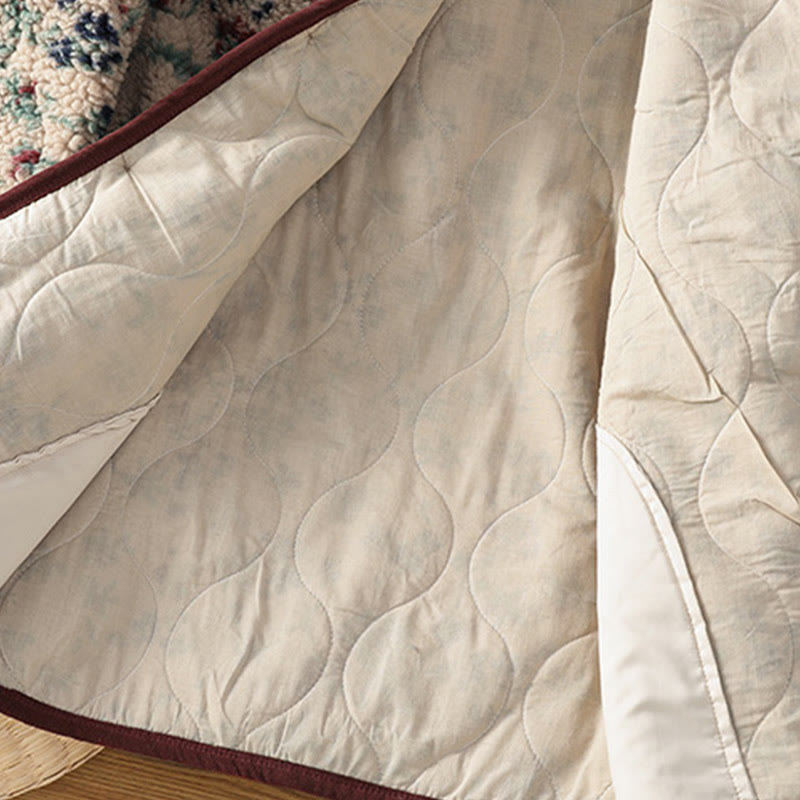 Chaqueta térmica de manga larga con botones y estampado floral para mujer de Buddha Stones , confeccionada en algodón. Incluye bolsillos. - image 13