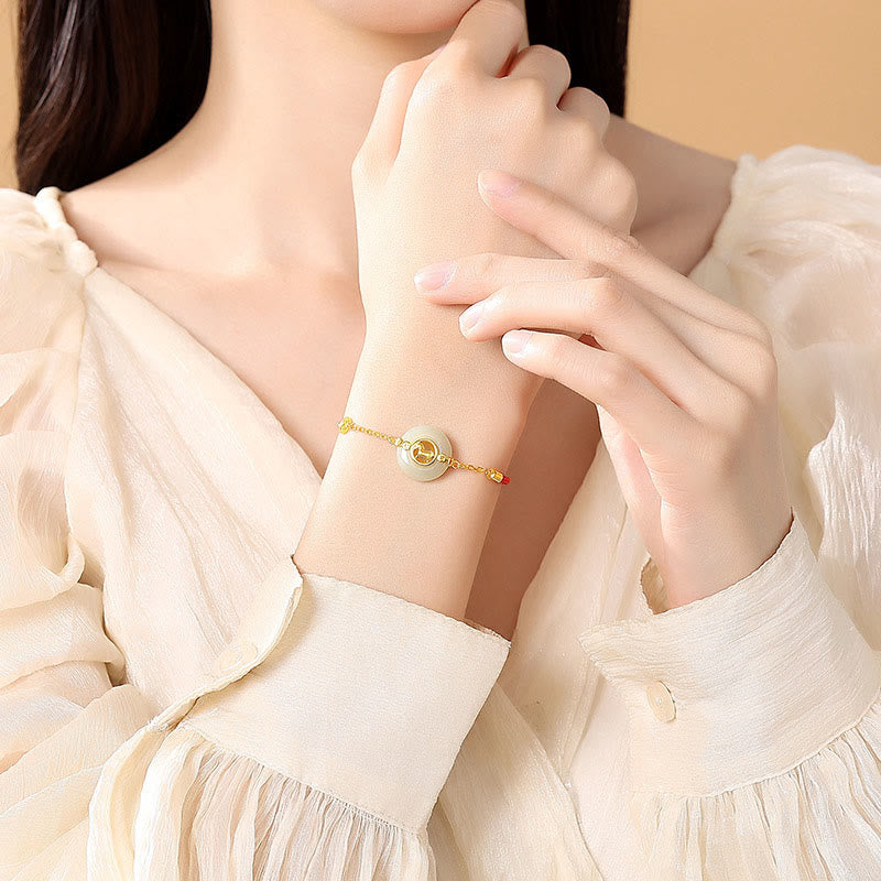 Collar con colgante de la suerte, hebilla de jade Hetian, con Buddha Stones , plata de ley 925 y diseño del Año del Caballo. Incluye broche de la paz. - image 14