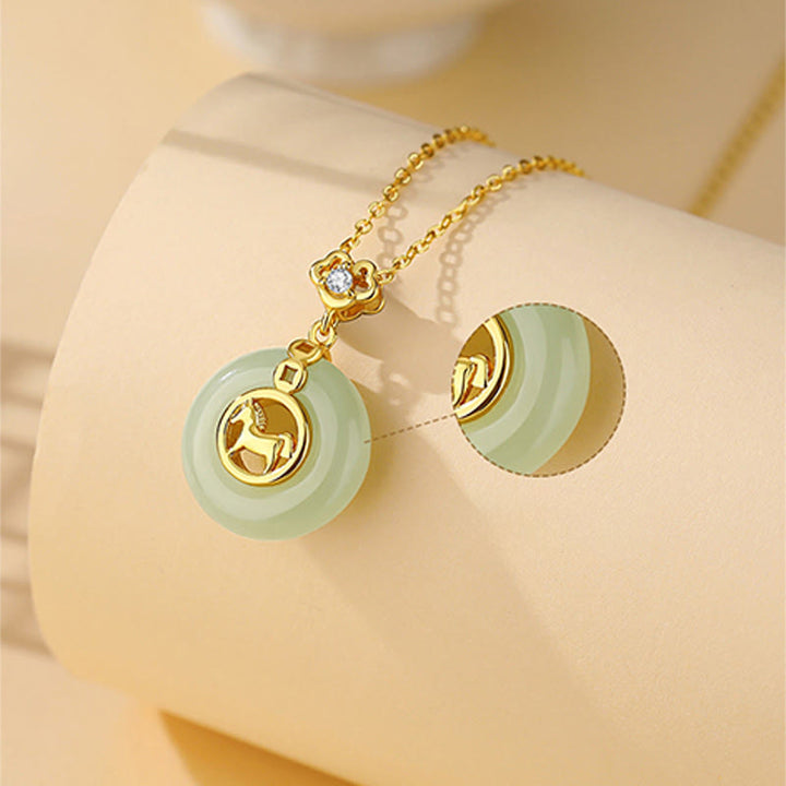 Pulsera de hilo rojo con hebilla de jade Hetian y Buddha Stones en plata de ley 925, año del caballo. - image 12