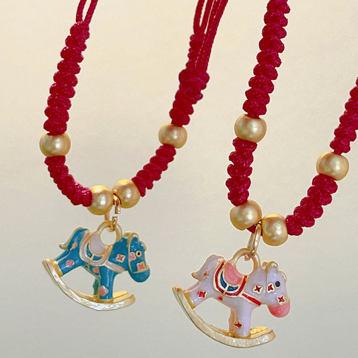 Pulsera de la suerte de cobre con hilo rojo y Buddha Stones del zodiaco chino del Año del Caballo - image 7