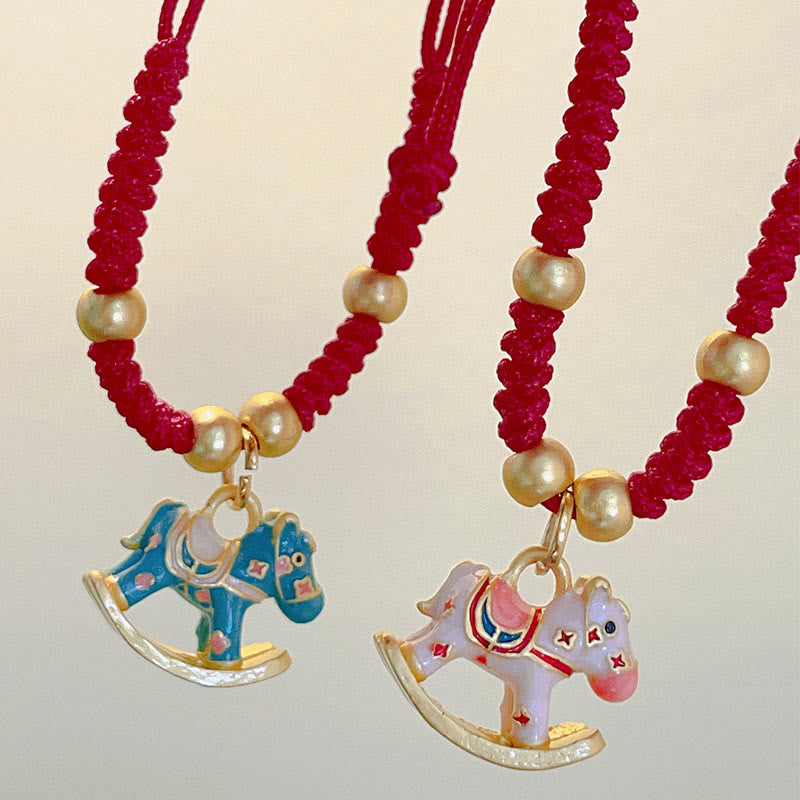 Pulsera ajustable de la suerte con hilo rojo y piedras de Buddha Stones , año del caballo. - image 5