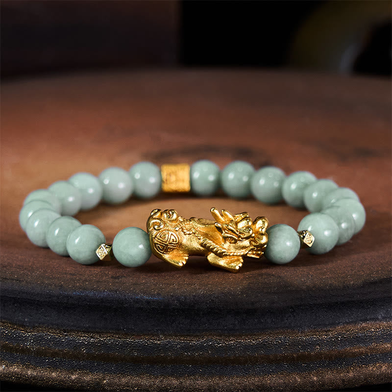 Pulsera de Buddha Stones y jade para la suerte y la prosperidad - image 2