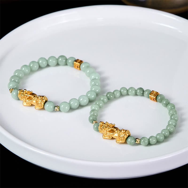 Pulsera de Buddha Stones y jade para la suerte y la prosperidad - image 17