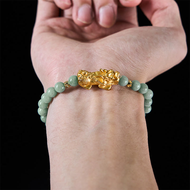 Pulsera de Buddha Stones y jade para la suerte y la prosperidad - image 14