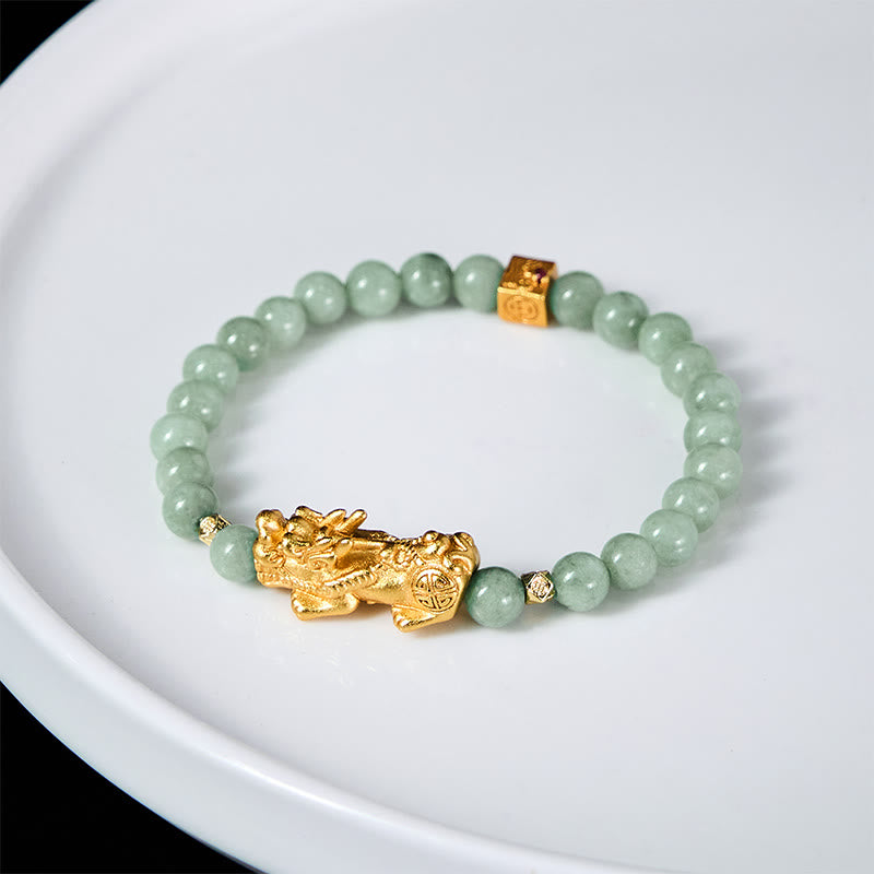 Pulsera de Buddha Stones y jade para la suerte y la prosperidad - image 12