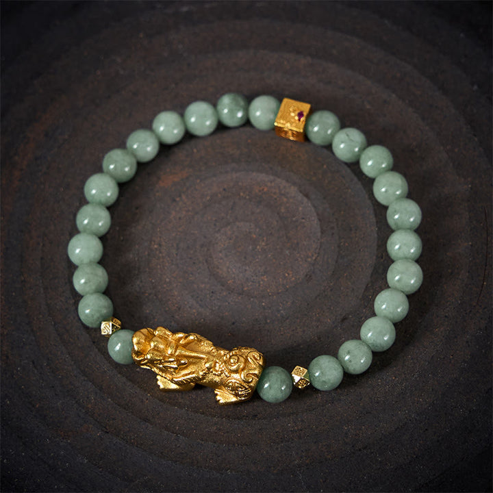 Pulsera de Buddha Stones y jade para la suerte y la prosperidad - image 11
