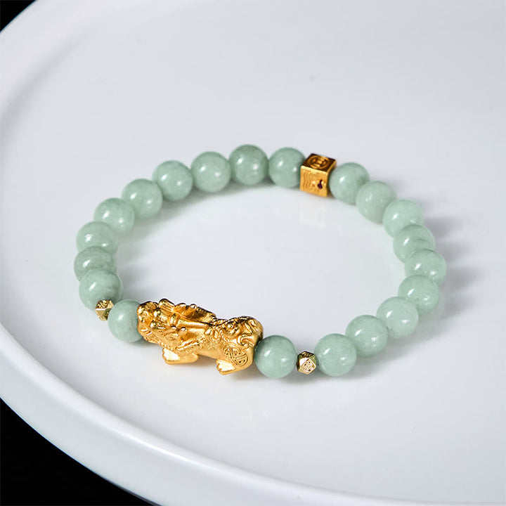 Pulsera de Buddha Stones y jade para la suerte y la prosperidad - image 4