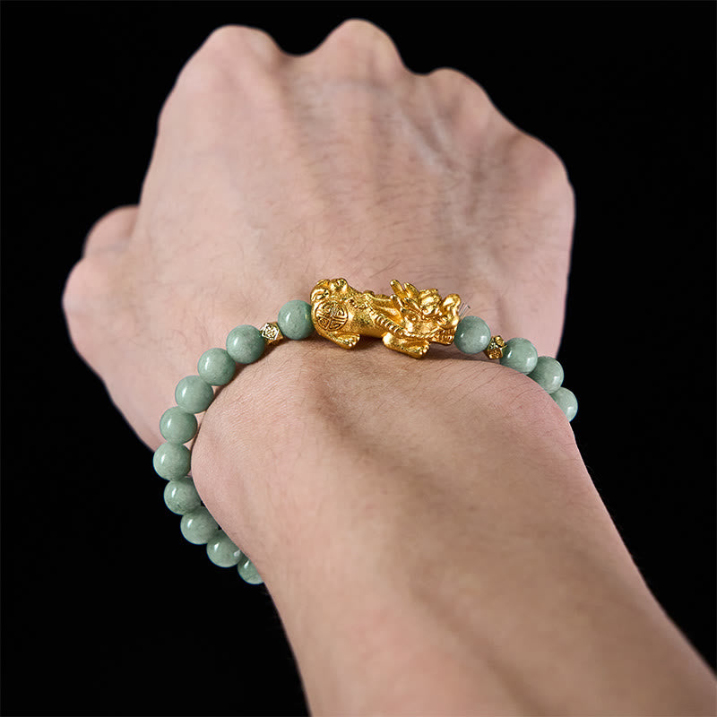 Pulsera de Buddha Stones y jade para la suerte y la prosperidad - image 15