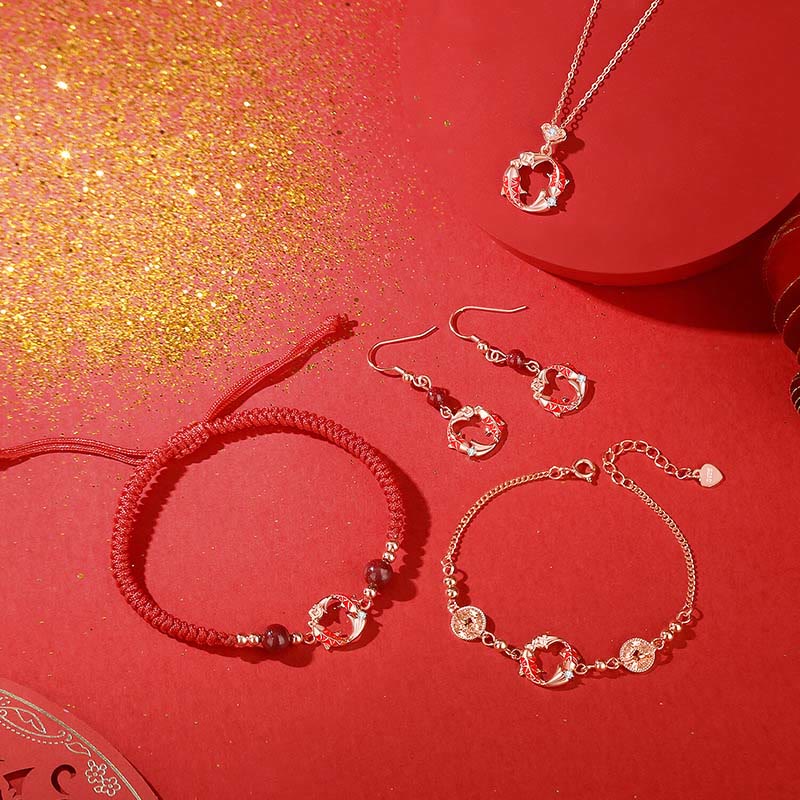 Collar con colgante de doble pez koi de Buddha Stones , plata de ley 925 chapada en oro de 18k. - image 19