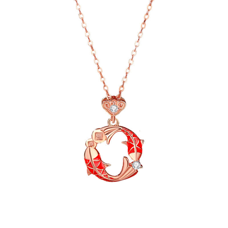 Pendientes de protección con diseño de pez koi y Buddha Stones, chapados en plata de ley 925 y oro de 18k. - image 15