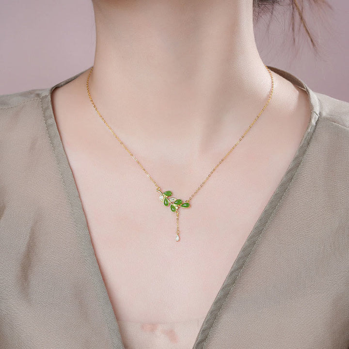 Pendientes de equilibrio con diseño de hoja de jaspe verde y Buddha Stones en plata de ley 925 - image 19